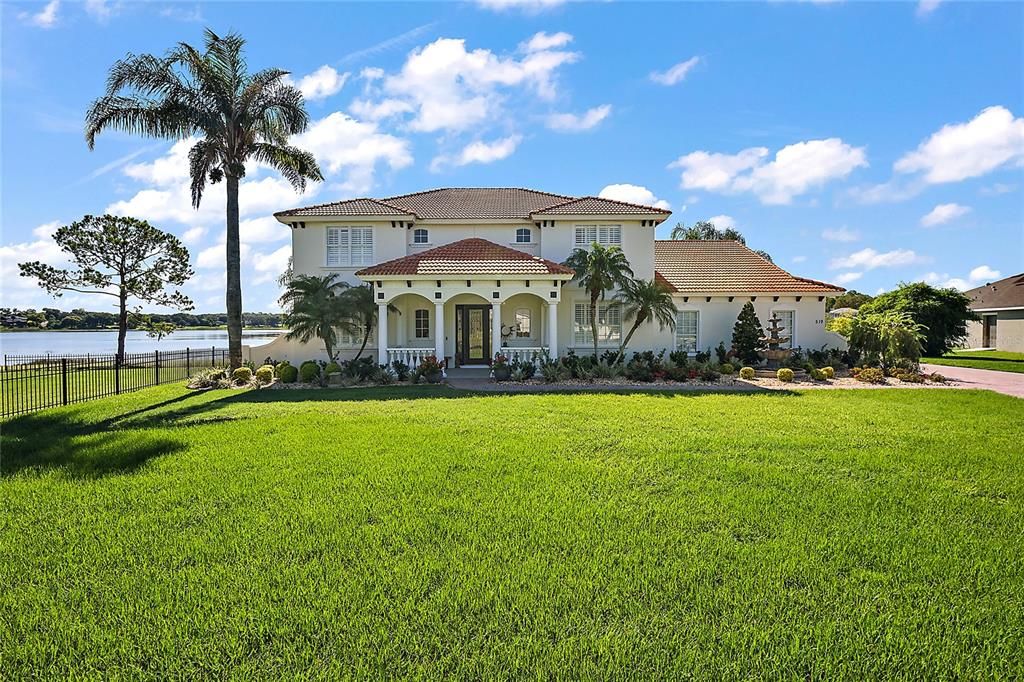 A majestic lakefront home...