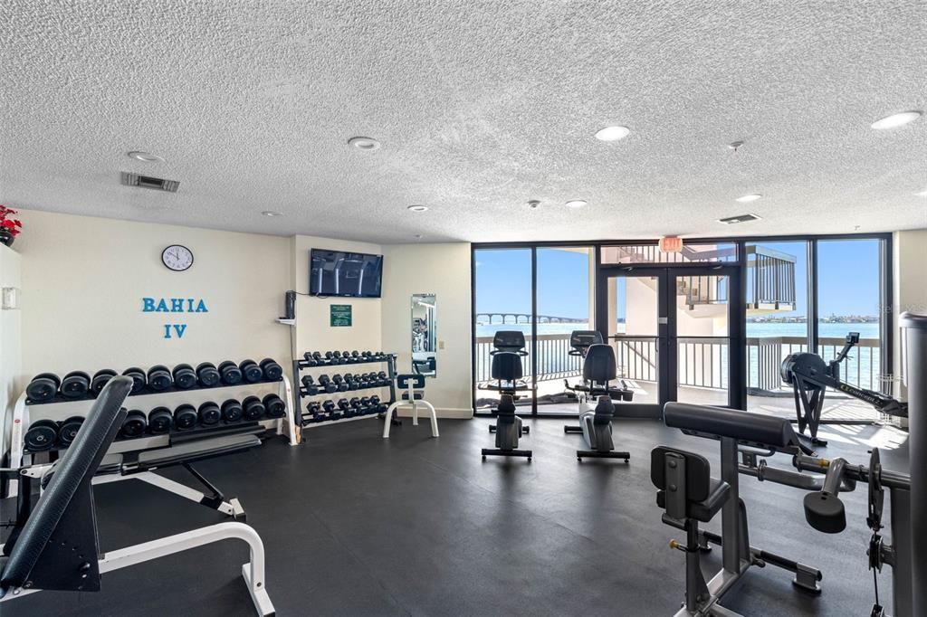 Fitness room with water views!