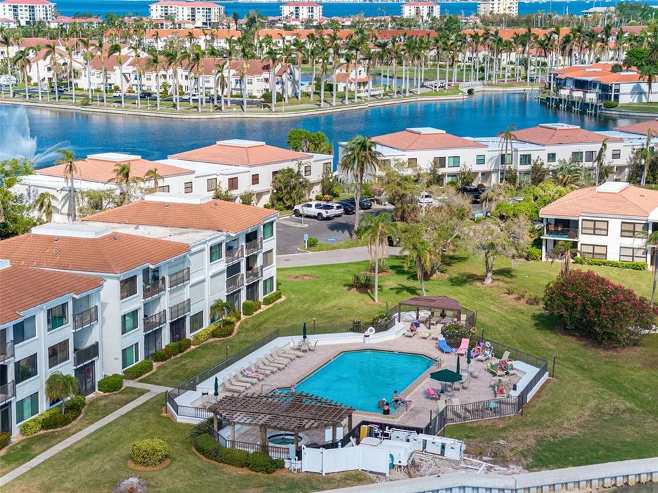 Your private resort awaits—heated pool and spa with panoramic bay views. These neighbors are enjoying a sunny November day the week of Thanksgiving 2024!