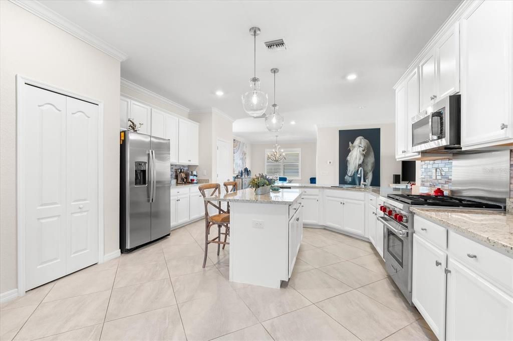 Spacious kitchen with pantry.