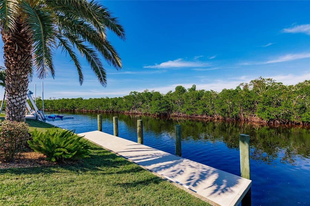 CONCRETE DOCK & VIEW OF MANGROVES