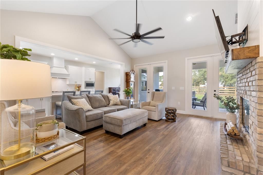 Wonderful cathedral ceilings lure you into the heart of this home.