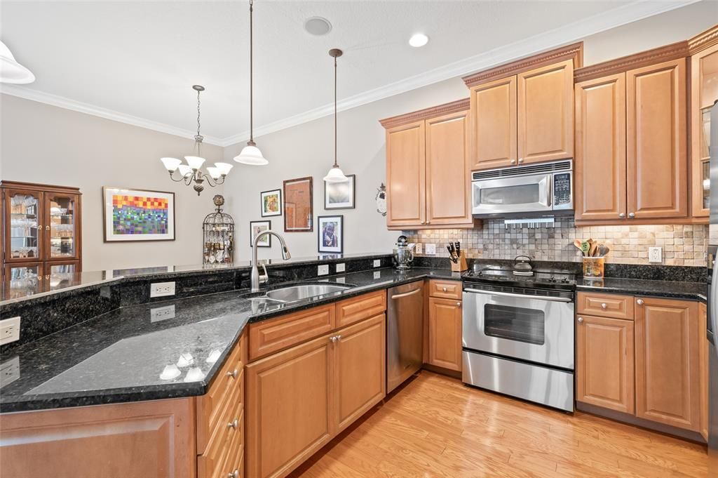 Kitchen with Bar Area