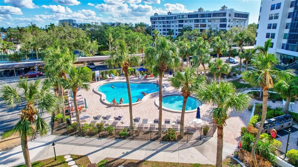 View of pool from Sunroom