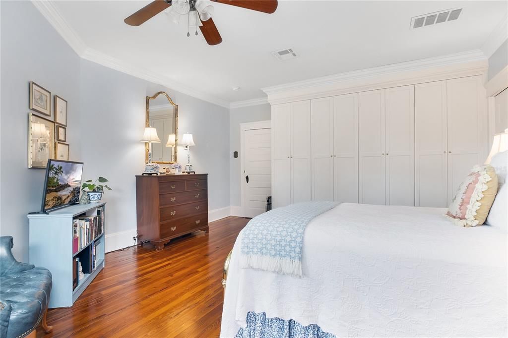 2nd Bedroom Boasts Wall of Custom Closets