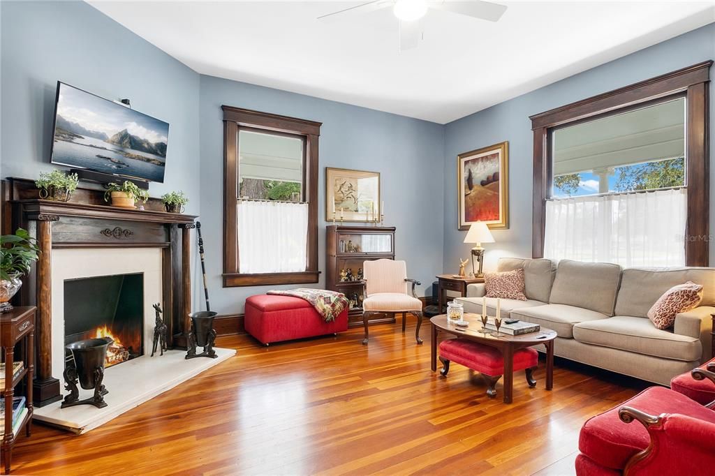 Parlor with Decorative Fireplace