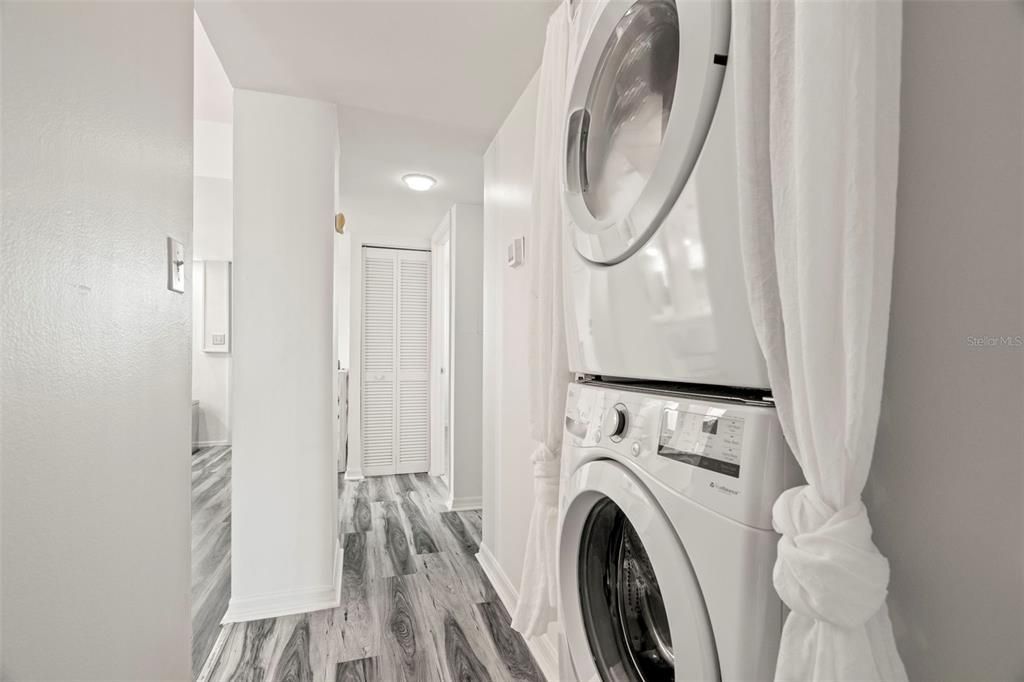 Interior washer dryer