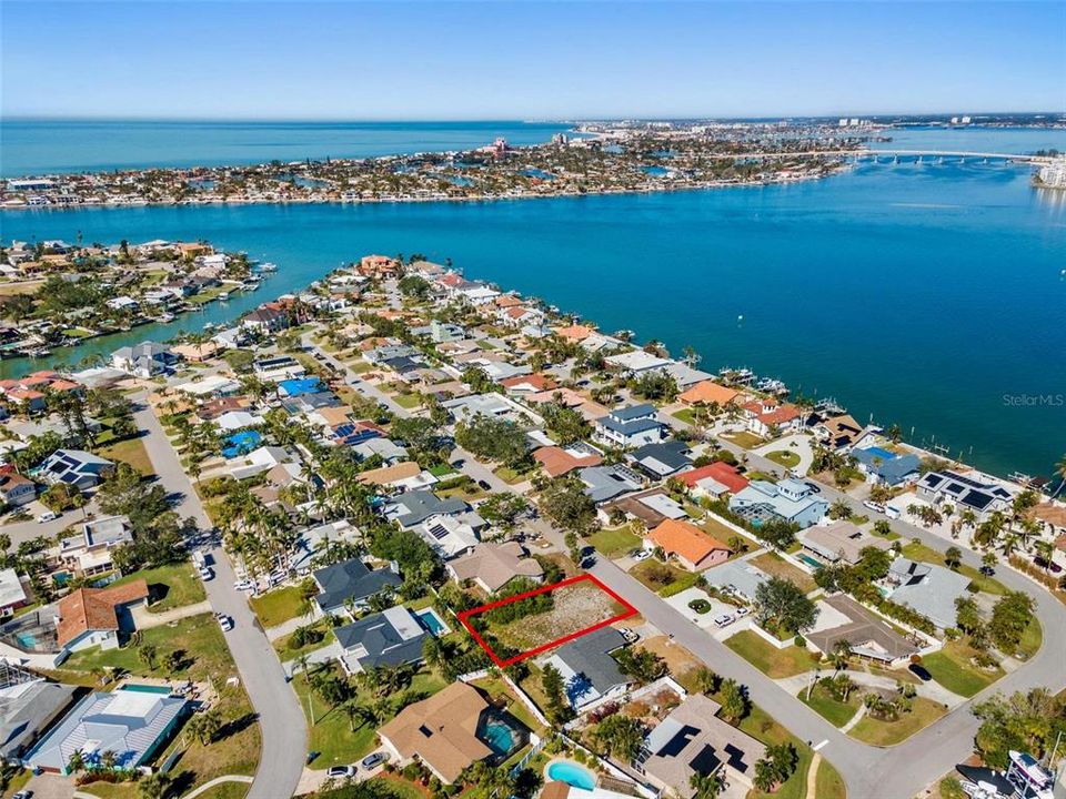 St Pete Beach is in top of picture; you can spot the Don Cesar!