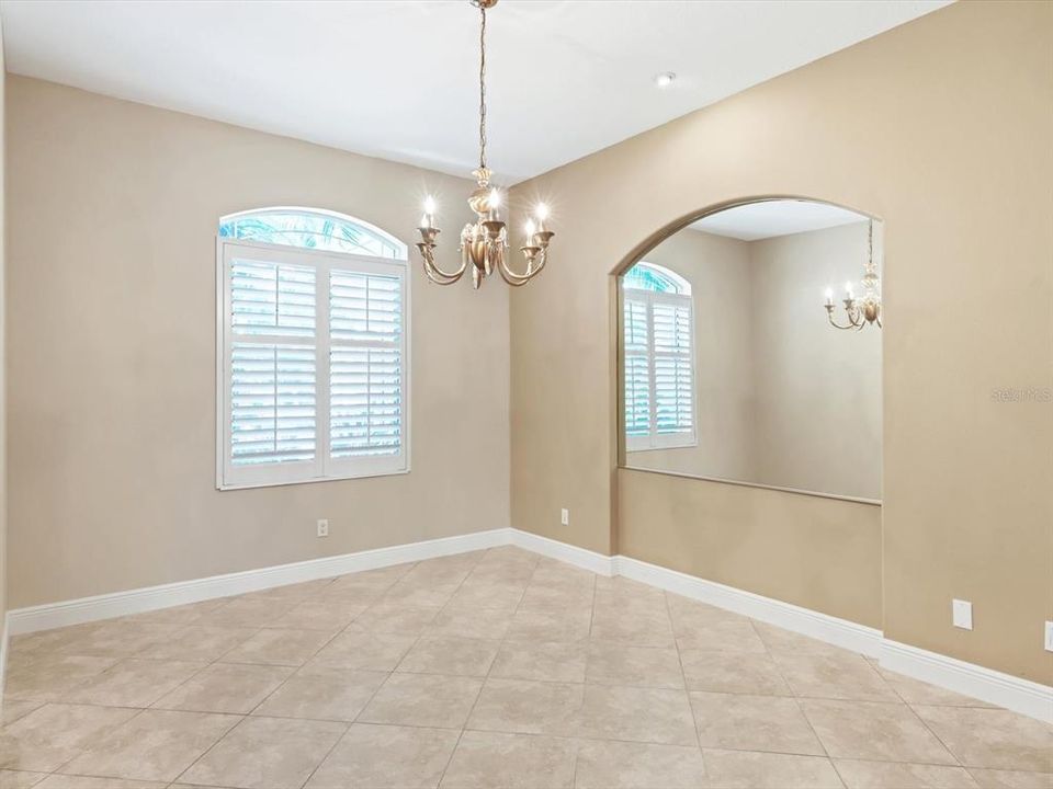 Plantation shutters in many rooms