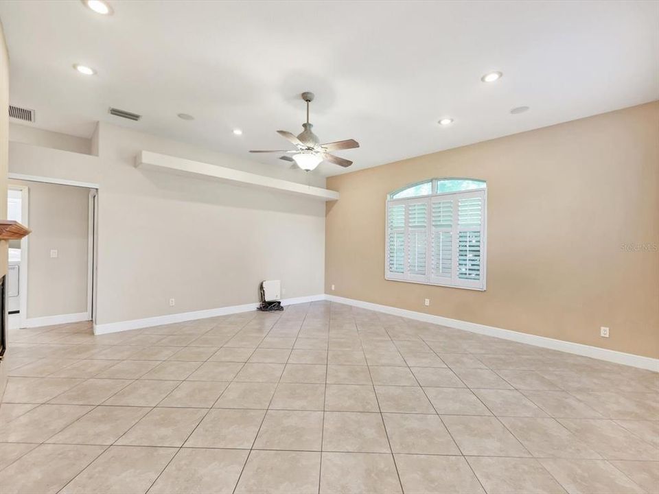 Spacious Family Room, Wired for Surround Sound