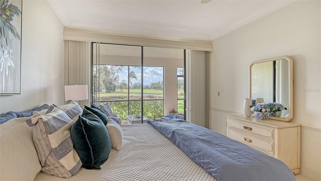 Wall of sliding doors leading directly to the lanai