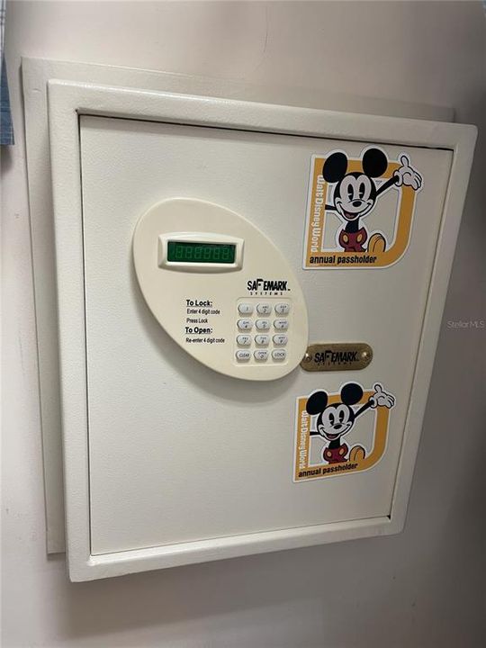 Combination safe behind clothes