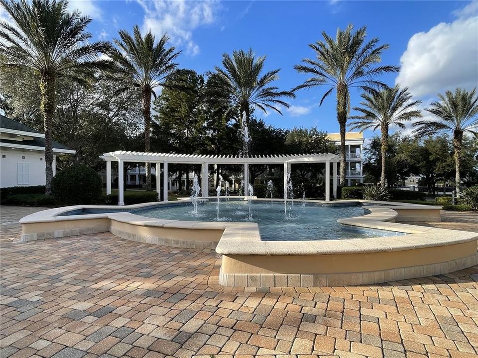 Fountains and gathering area