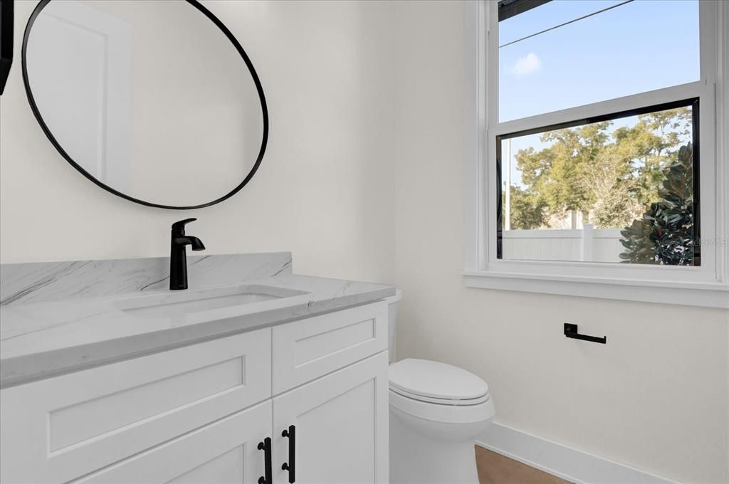 Half bath in the downstairs living area