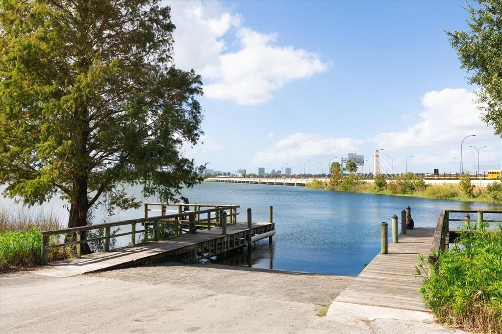 Public boat ramp on Lake Underhill