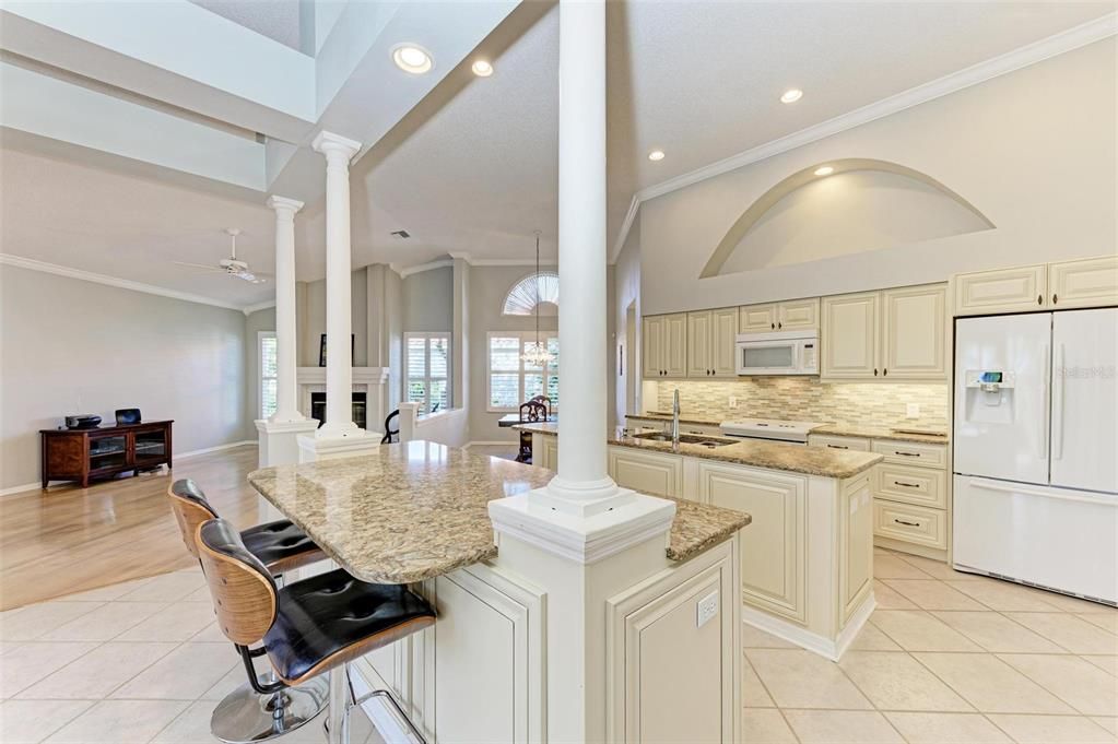 Beautiful Open Kitchen with 2 Quartz Islands