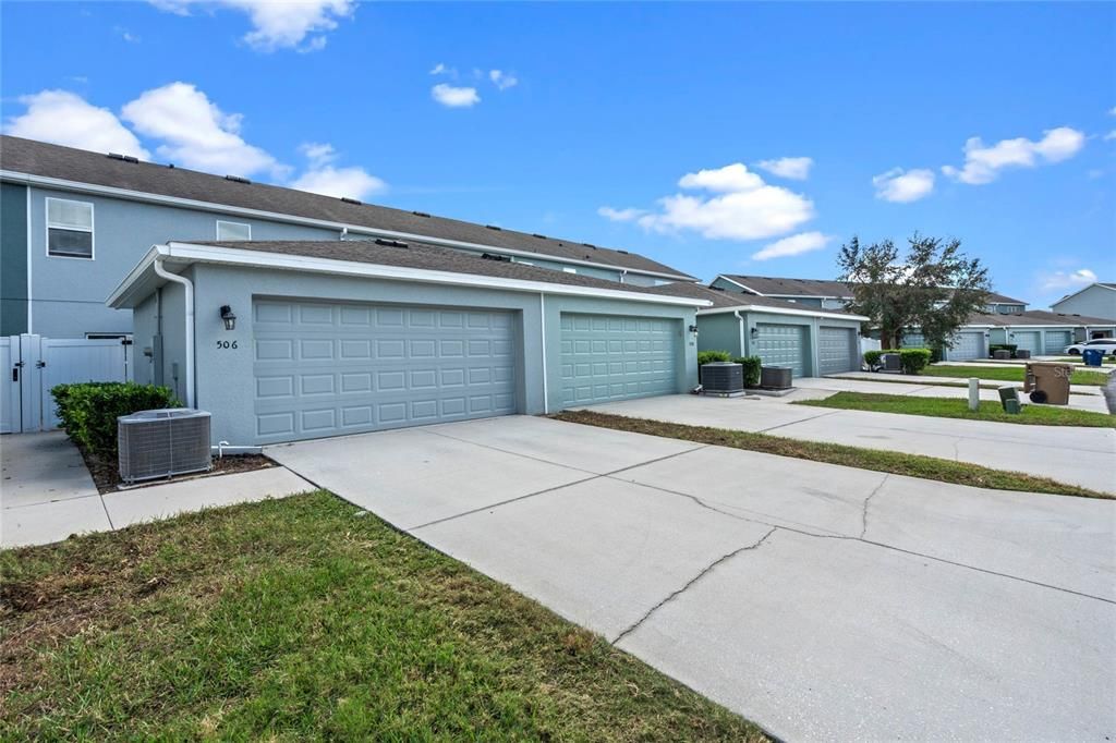 2 car attached garage