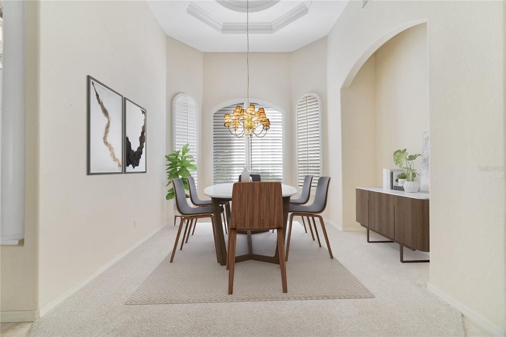 Formal dining staged