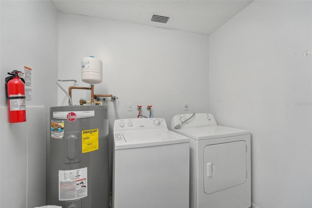 Private full size laundry area and appliances