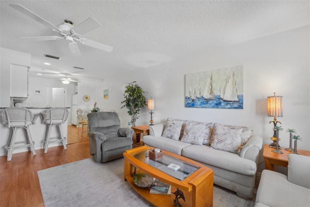 Nice breakfast bar with open floor plan