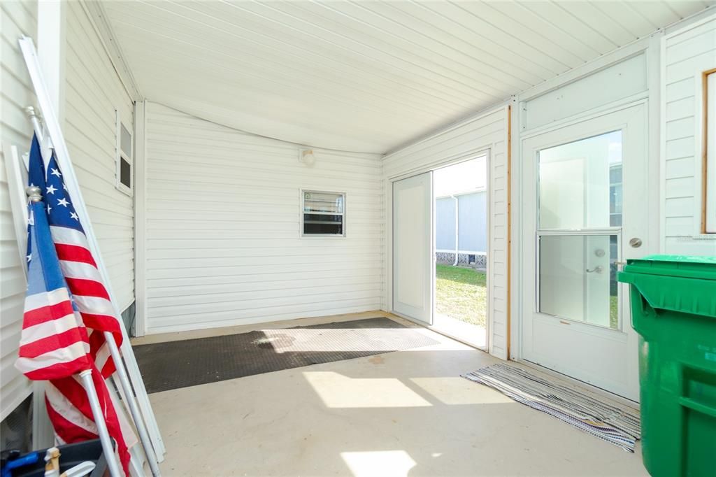 Storage Room with Double Doors.  Great for a Golf Cart