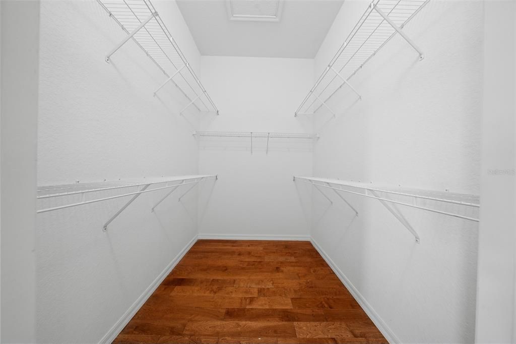 Master bedroom walk in closet