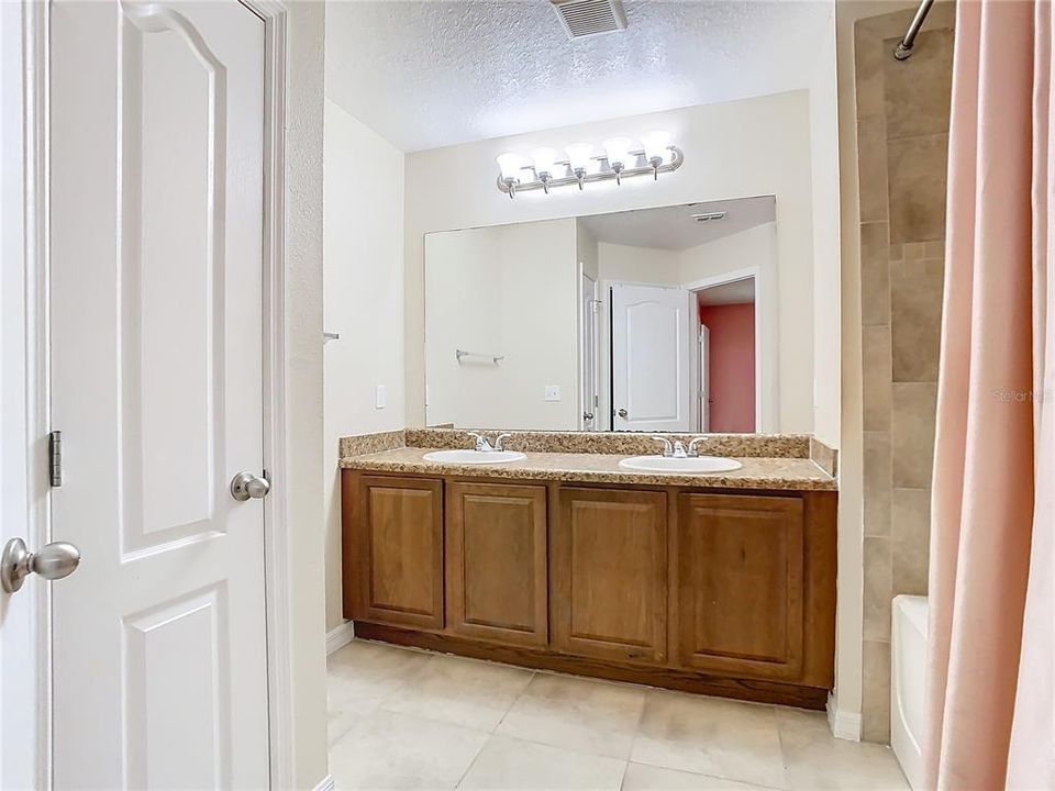 Primary Bathroom with double sinks.