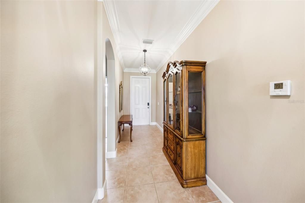 Large tiled foyer