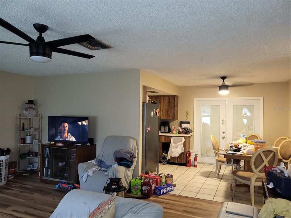 dining room and living room