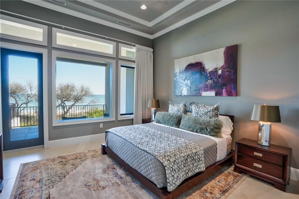 On-Suite, Bedroom #1 with an AMAZING view.  of the Atlantic Ocean