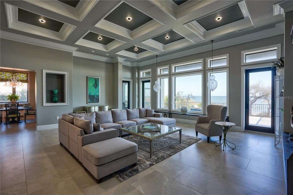 Family room with AMAZING views of the Atlantic Ocean