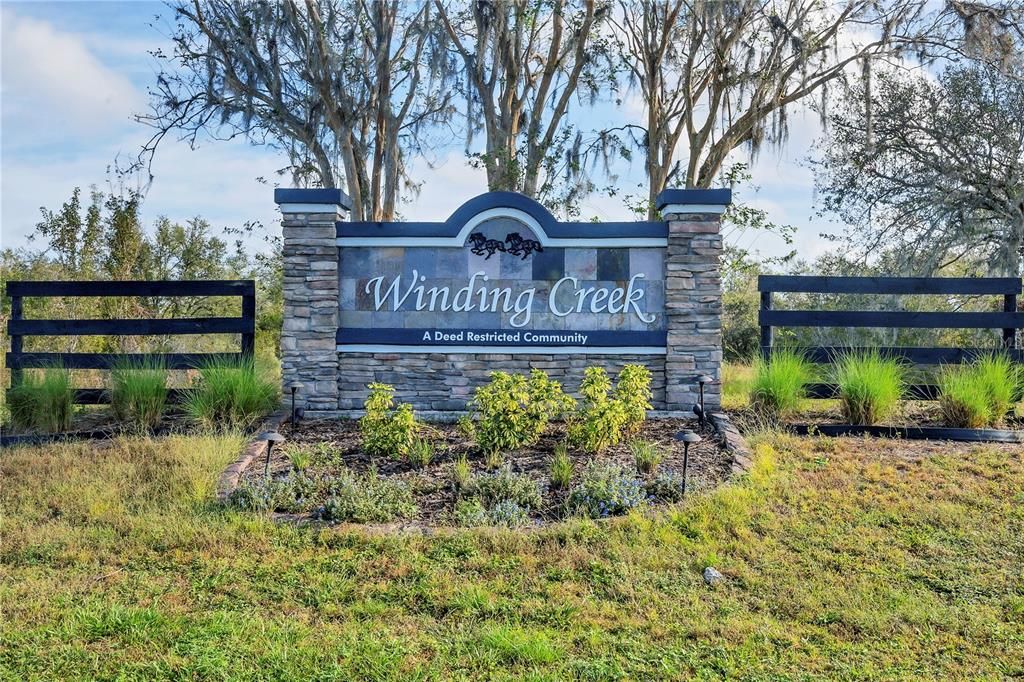 Winding Creek Community Sign.