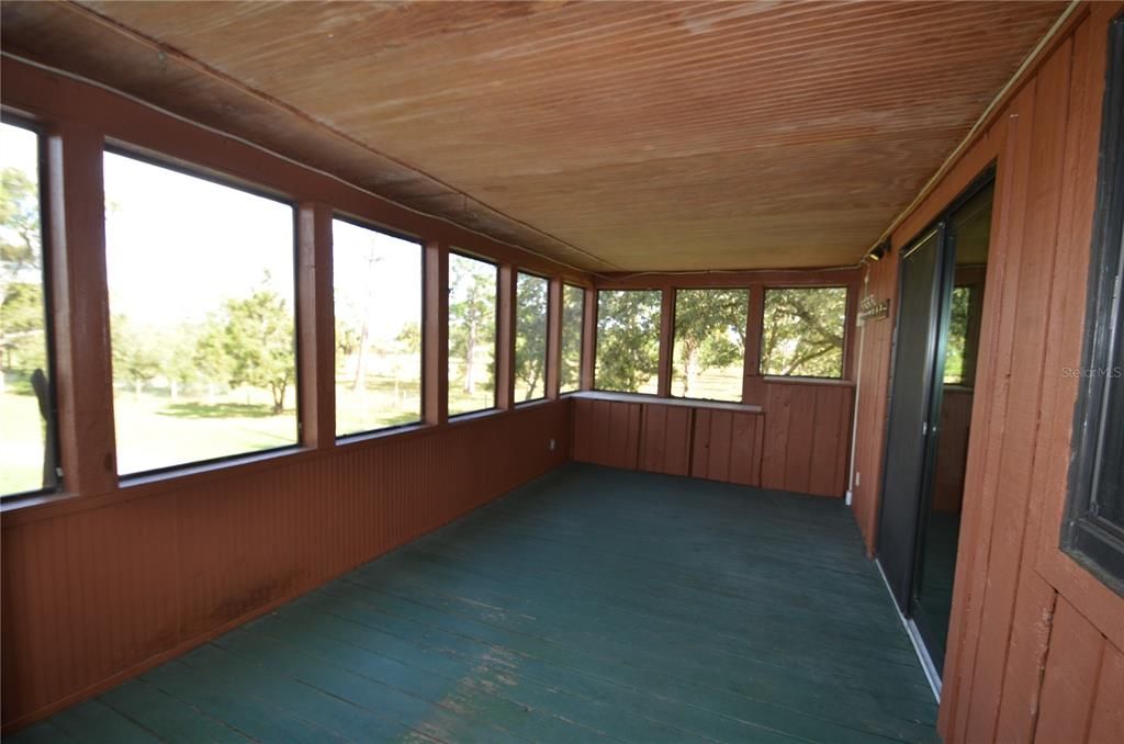 Screen room off living area