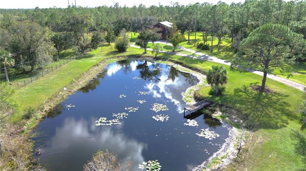 Pond view front of house