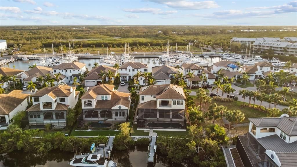 Arial Back and Dock View - 3029 Christophers Watch Lane Ruskin, FL