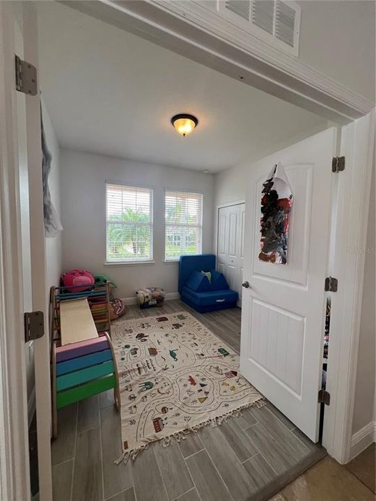 Play room with French doors