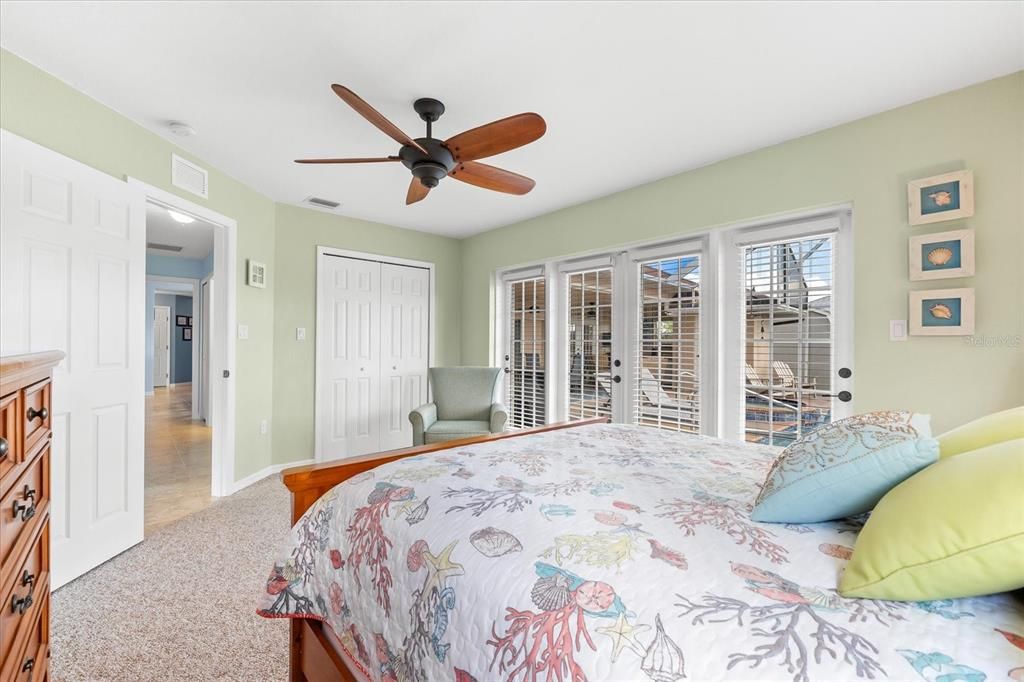 Bedroom #4 Featuring Double French Doors