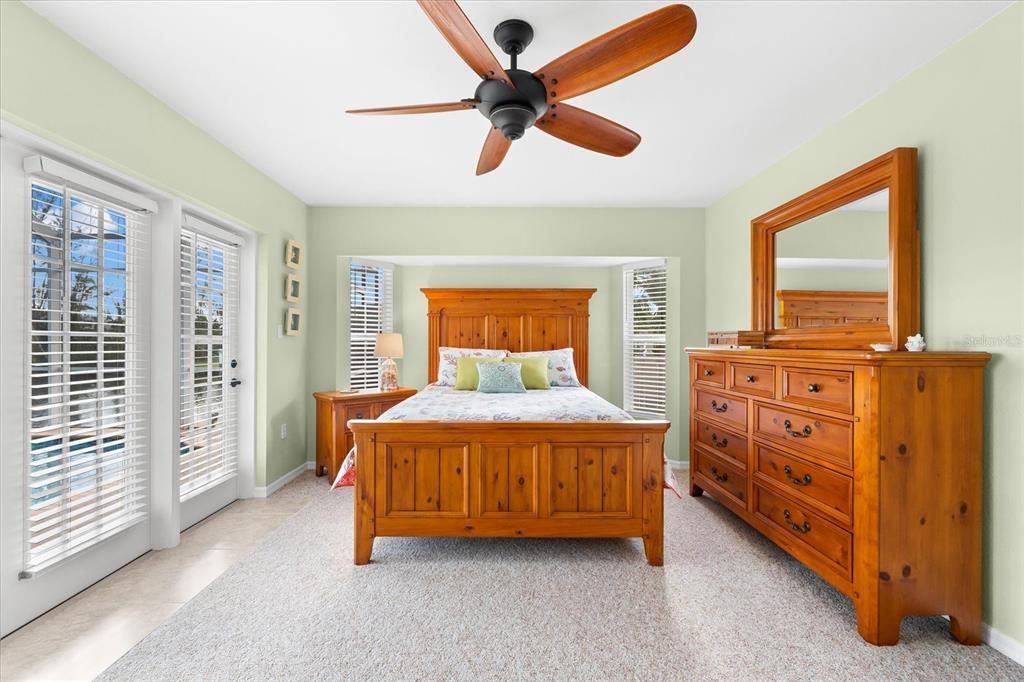 Bedroom #4 Featuring Double French Doors