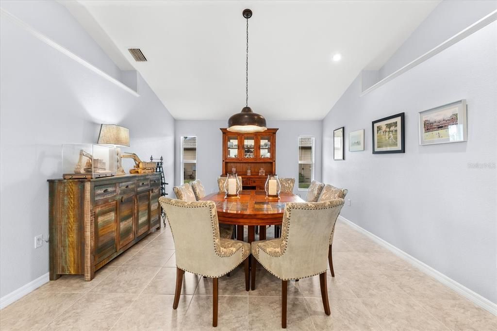 Large Dining Room with High Ceiling