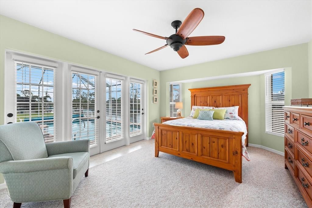 Bedroom #4 Featuring Double French Doors