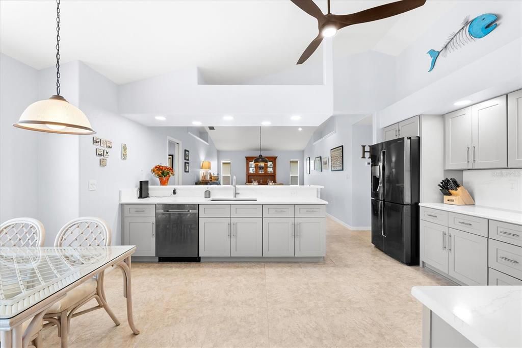 Spacious Kitchen with a Cozy Eat-In Area