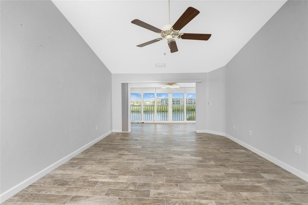 Living room view to the extended area.