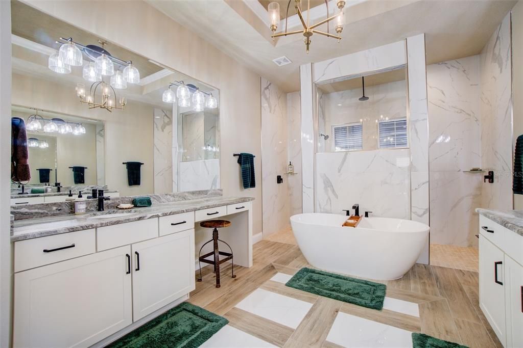 Primary Bath with dual vanities