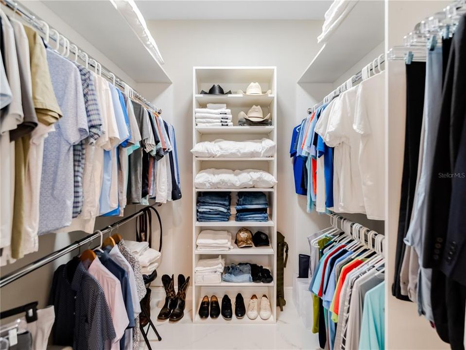 Primary walk in closet