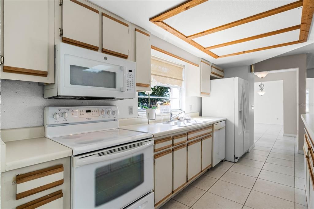 Kitchen with Newer Refrigerator & Brand-New Micowave