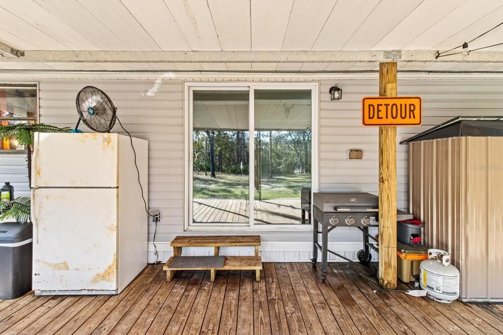 Sliding Door goes into the Living Room