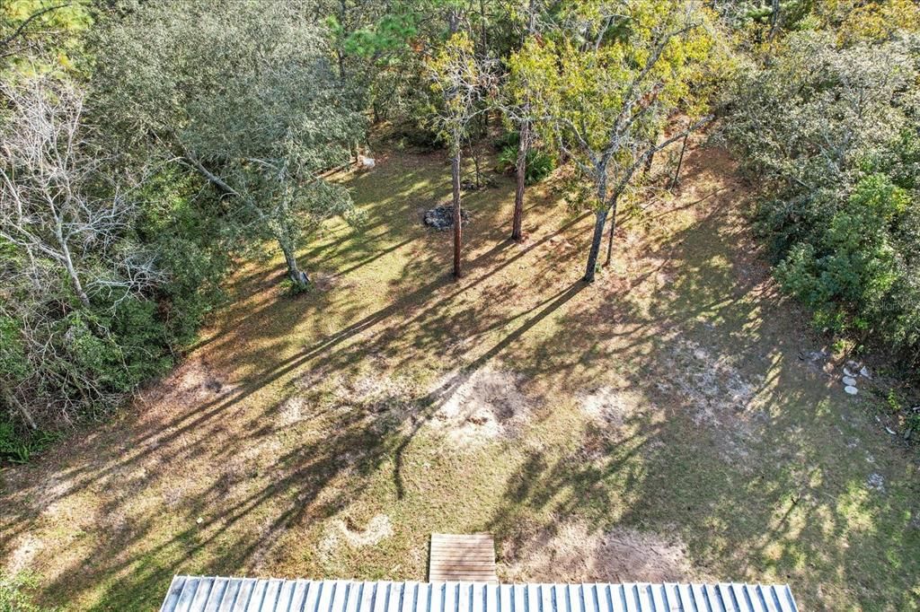 Aerial View of the Back Yard