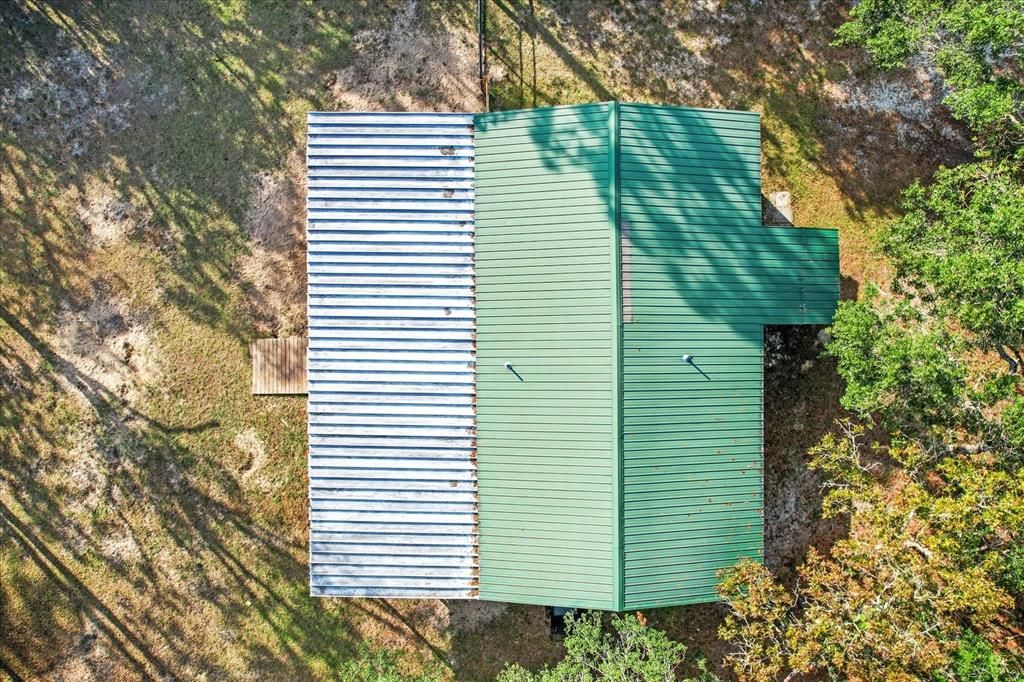 Aerial View of the Metal Roof