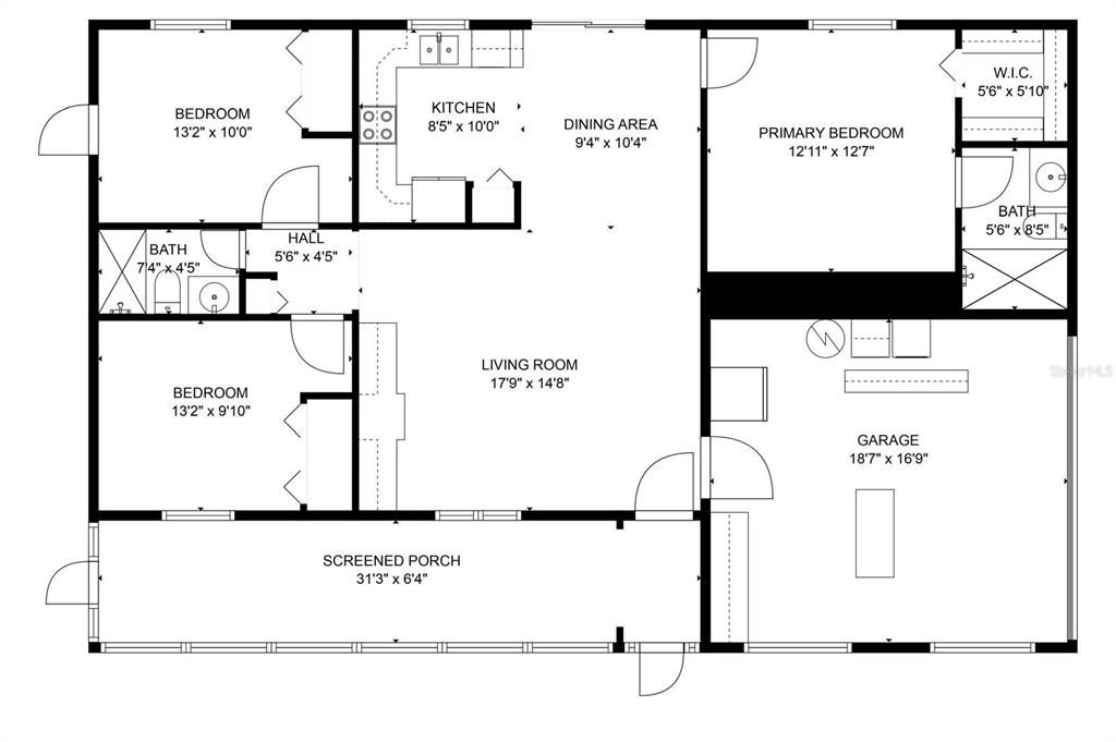 En Venta: $300,000 (3 camas, 2 baños, 1266 Pies cuadrados)