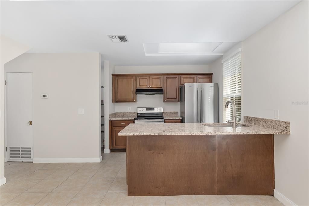 Kitchen with walk-in pantry